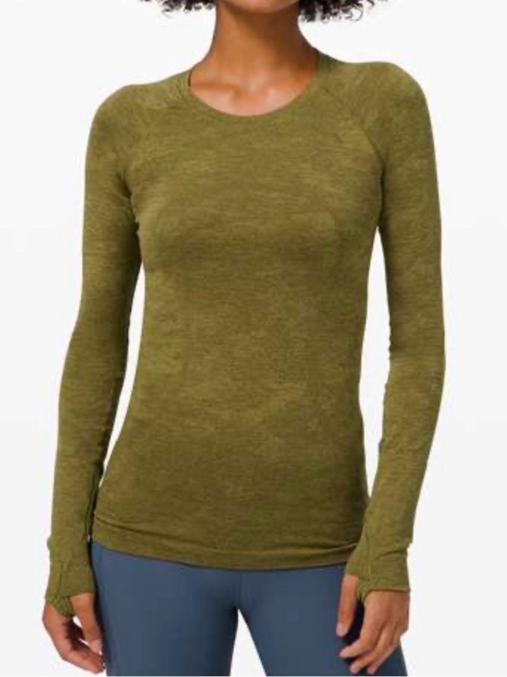 lululemon athletica Olive Long Sleeve Performance Top